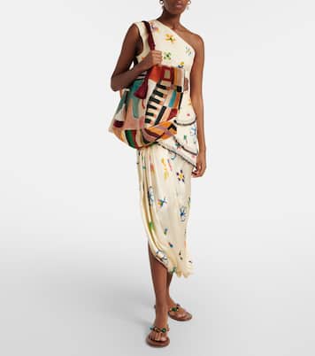 x LRNCE Michelle Large printed canvas tote bag | Alémais