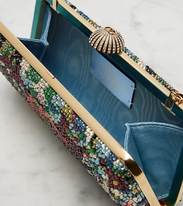 Carry Secrets beaded leather clutch | Valentino Garavani