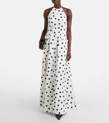 Maisie polka-dot cotton-blend maxi dress | Rebecca Vallance