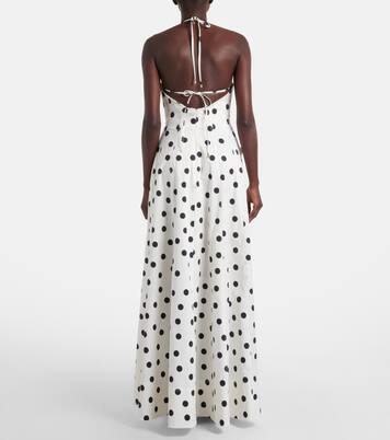 Maisie polka-dot cotton-blend maxi dress | Rebecca Vallance