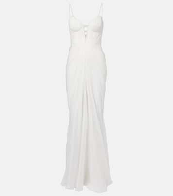 Cecilia draped silk muslin gown | Maria Lucia Hohan