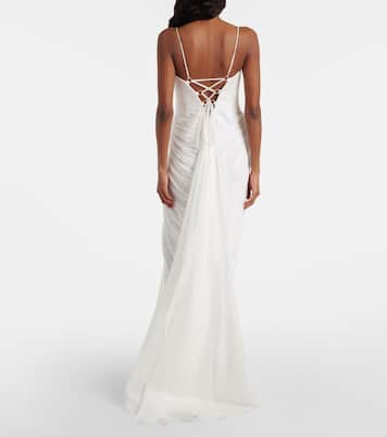 Cecilia draped silk muslin gown | Maria Lucia Hohan