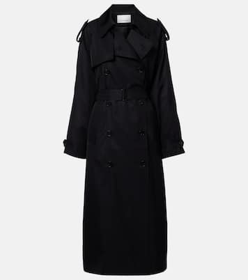 Veyron double-breasted twill trench coat | The Frankie Shop