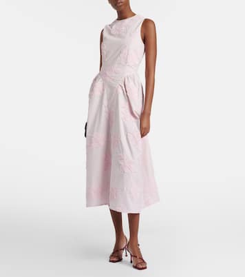 Besticktes Midikleid aus Baumwolle | Rotate