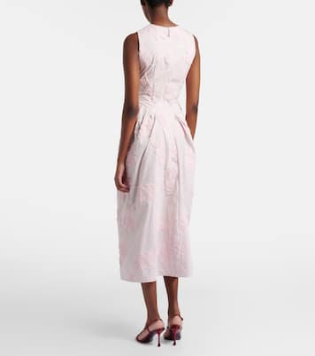 Besticktes Midikleid aus Baumwolle | Rotate