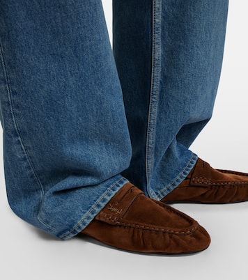 Le Loafer suede mules | Saint Laurent