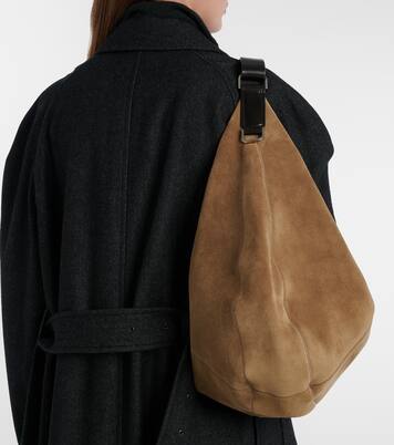 Quiver Small suede shoulder bag | Lemaire