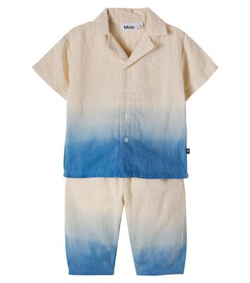 Baby Eyou and Sois linen and cotton shirt and pants set | Molo