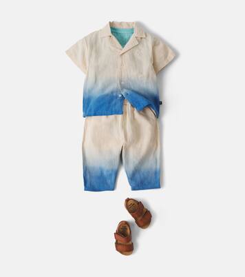 Baby Eyou and Sois linen and cotton shirt and pants set | Molo