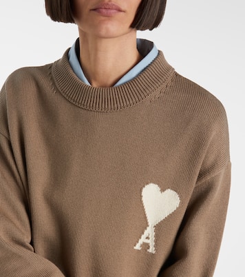 Pullover Ami de Cœur aus Wolle und Baumwolle | Ami Paris