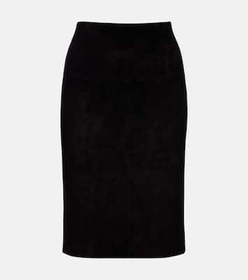 Gin suede midi skirt | Stouls