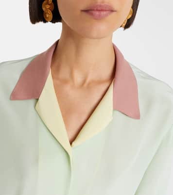 Cropped silk poplin shirt | Versace