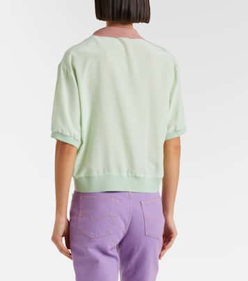 Cropped silk poplin shirt | Versace