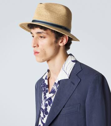 Argentina crochet straw fedora | Borsalino