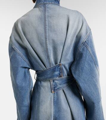 Belted cotton denim jumpsuit | Alaïa