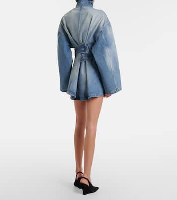 Belted cotton denim jumpsuit | Alaïa