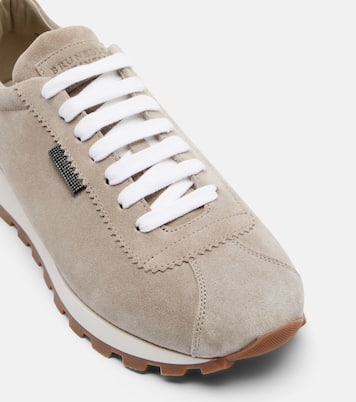 Zapatillas de ante con cuentas Monili | Brunello Cucinelli