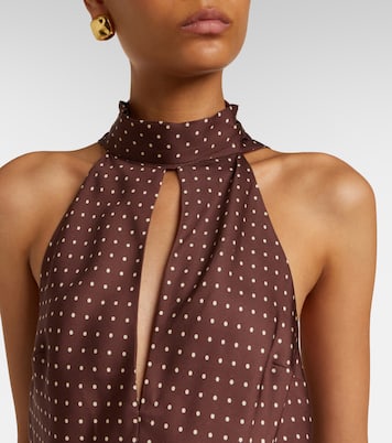 Phoebe polka-dot halterneck top | Posse