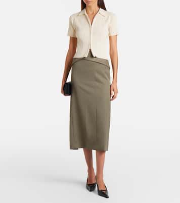 Ribbed-knit zip-up top | Victoria Beckham