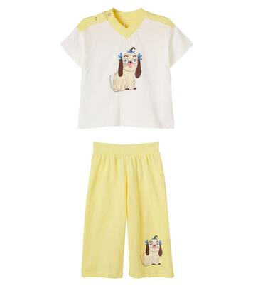 Baby Dog printed jersey top and pants set | Mini Rodini