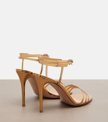 Sandali slingback in pelle metallizzata | Gianvito Rossi