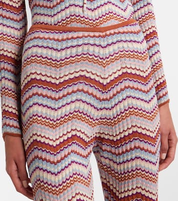 Boni chevron cotton flared pants | Rixo