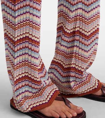 Boni chevron cotton flared pants | Rixo