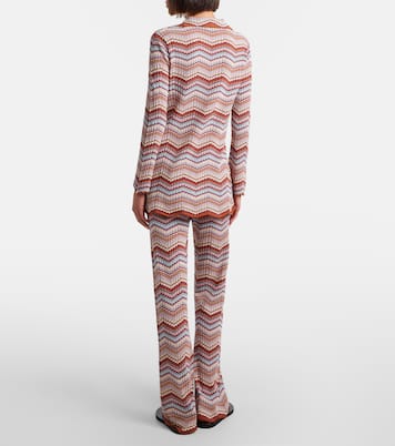 Boni chevron cotton flared pants | Rixo