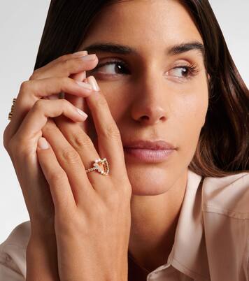 Ensemble Coeur 18kt gold ring with diamonds | Sophie Bille Brahe