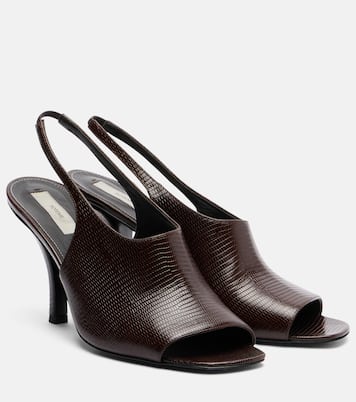 Embossed leather slingback sandals | Toteme