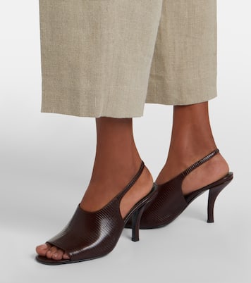 Embossed leather slingback sandals | Toteme