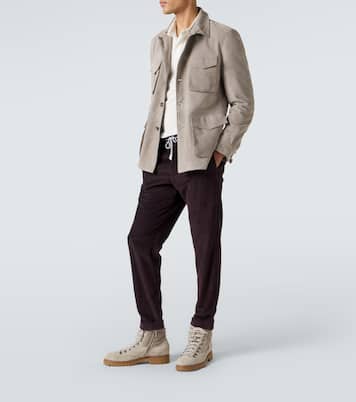Suede lace-up boots | Eleventy