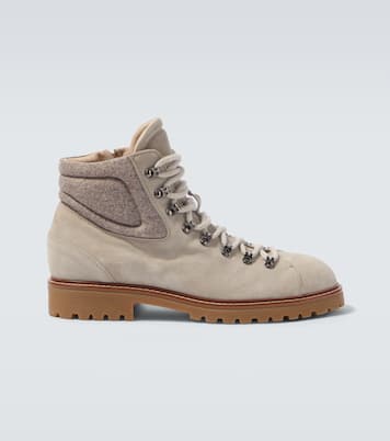Suede lace-up boots | Eleventy