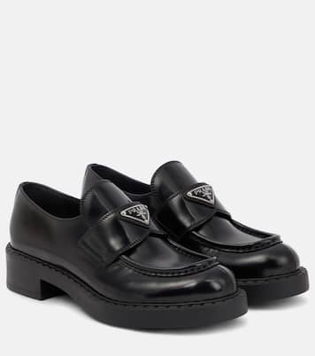 Platform leather loafers | Prada