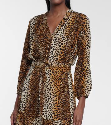 Robe longue Sonja à motif léopard | Melissa Odabash