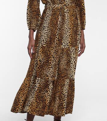 Robe longue Sonja à motif léopard | Melissa Odabash