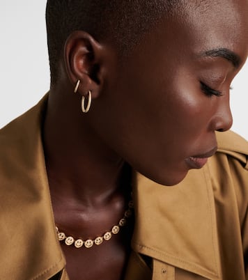 14kt gold hoop earrings with diamonds | Sydney Evan