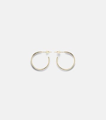 14kt gold hoop earrings with diamonds | Sydney Evan