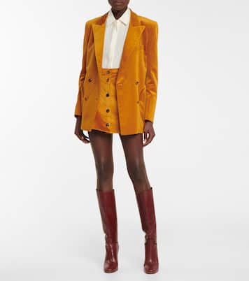 High-Rise Minirock aus Samt | Blazé Milano