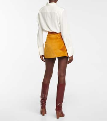 High-Rise Minirock aus Samt | Blazé Milano