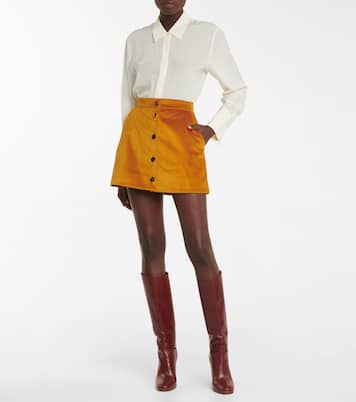 High-Rise Minirock aus Samt | Blazé Milano