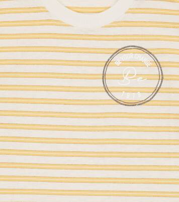 Embellished striped jersey T-shirt | Brunello Cucinelli Kids