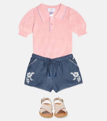 Embroidered linen shorts | Tartine et Chocolat
