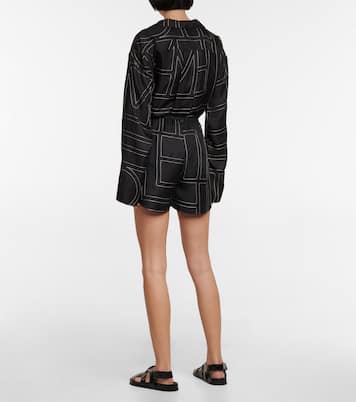 Shorts de seda con logo | Toteme