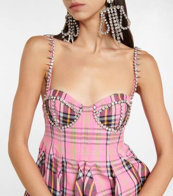 Robe en laine mélangée à carreaux | Area