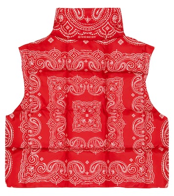 Printed quilted down vest | Givenchy Kids