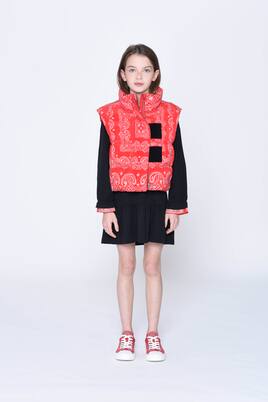 Printed quilted down vest | Givenchy Kids