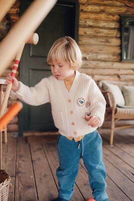 Polo ribbed-knit cardigan | Louise Misha