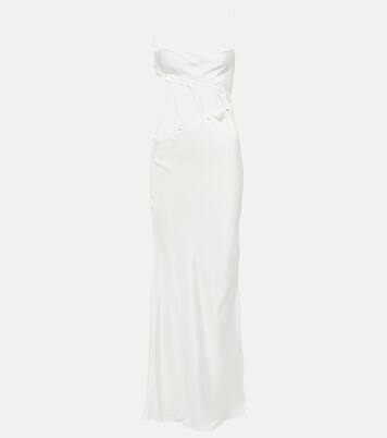 Abito lungo in faille di seta | Christopher Esber