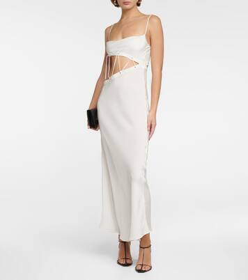 Abito lungo in faille di seta | Christopher Esber